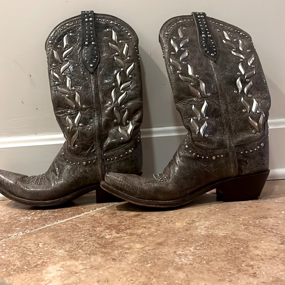Lucchese Grey Cowboy Boots